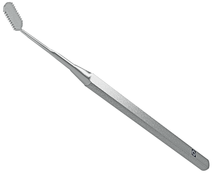 Эндомедиум загнутый вверх под 45°, мелкая насечка