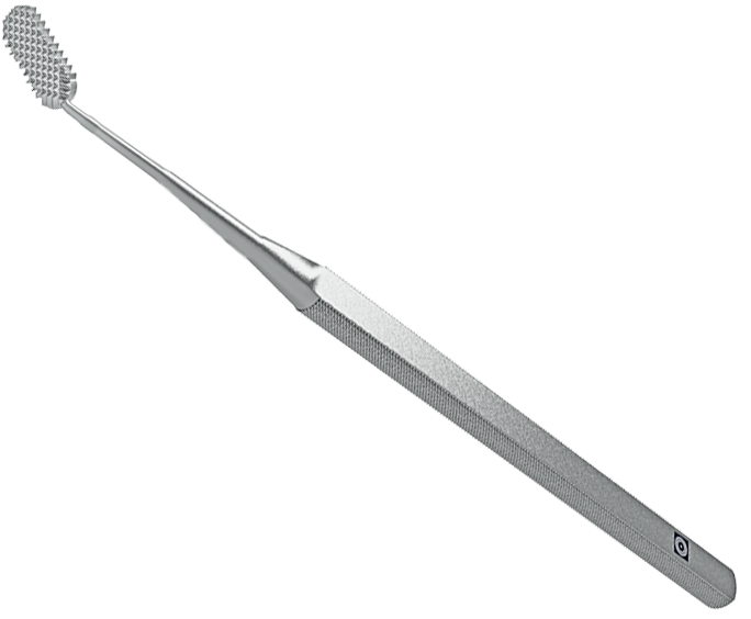 Эндомедиум загнутый вниз под 45°, крупная насечка