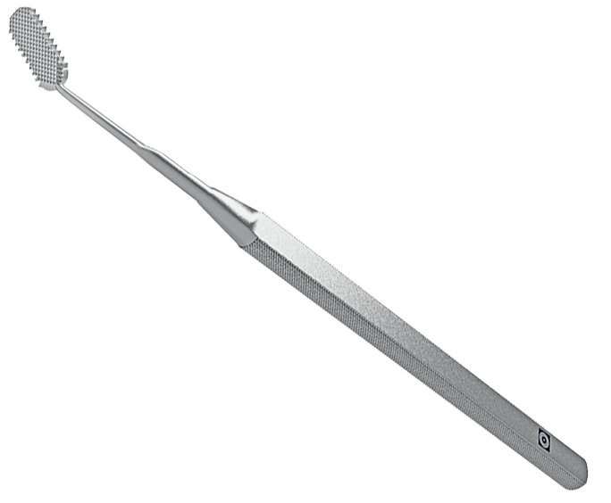 Эндомедиум загнутый вниз под 45°, мелкая насечка