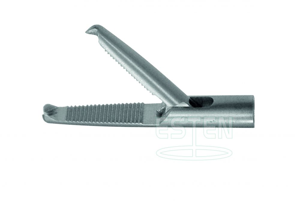 Зажим хирургический (1х2 зубый однобраншевый d=5мм)