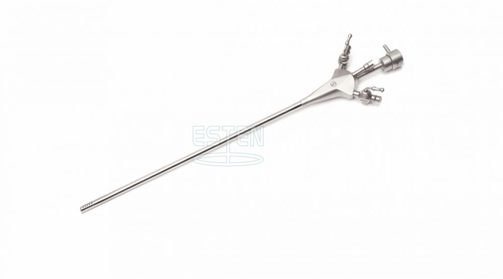 Тубус внешний с двумя вентилями для операционной гистероскопии (для работы с эндоскопами d=2,7мм, неразборный)